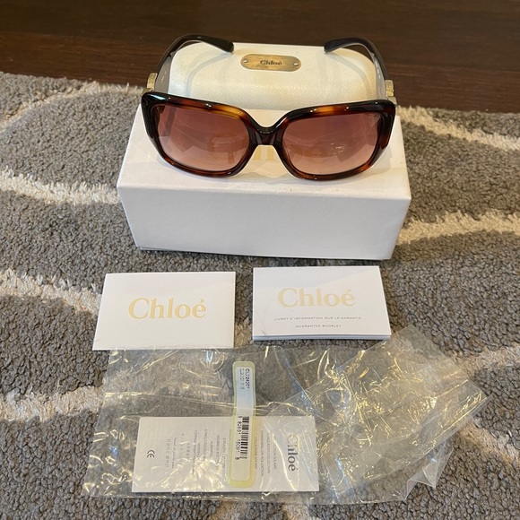 Chloe Womens Sunglasses CL2239 Tortoise Brown - Picture 1 of 16